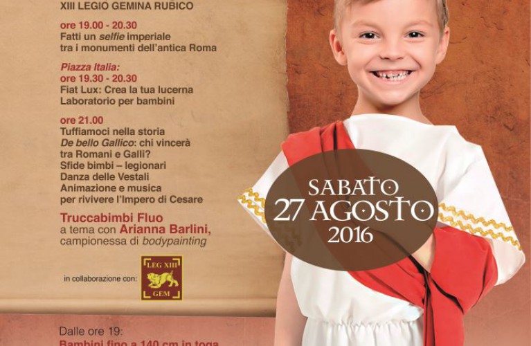 Ave, Augustus: sabato 27 agosto il Togaparty di fine estate