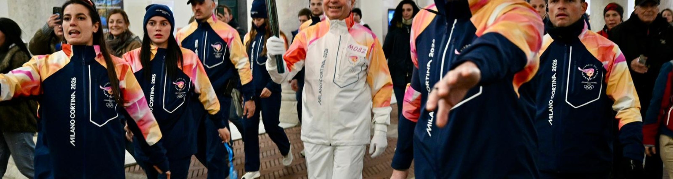 Beppe Costa tra i tedofori della Fiamma Olimpica