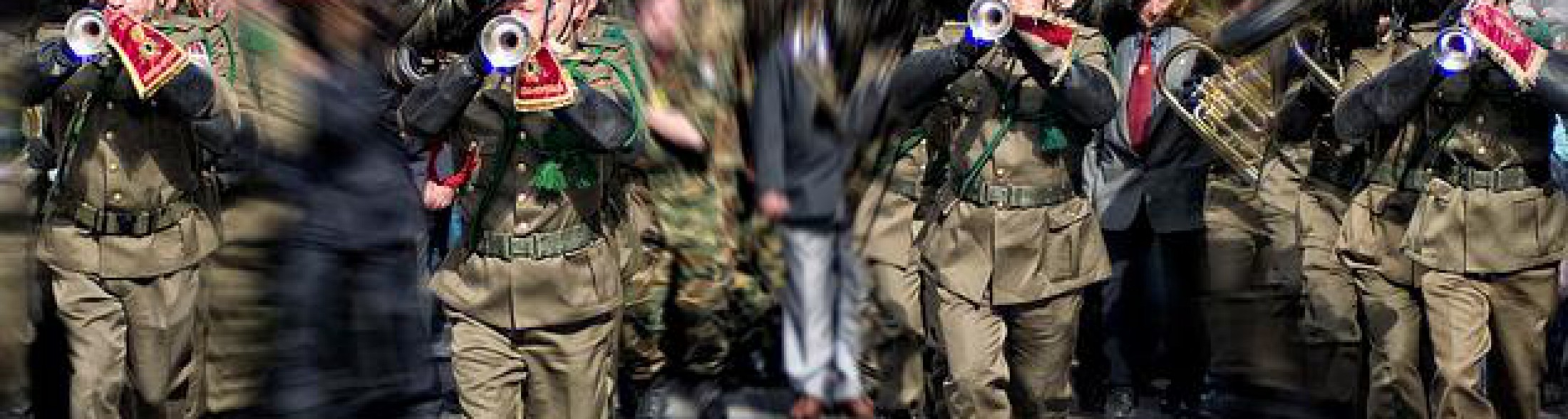 Italian Bersaglieri Corps meet the schools at Italy in Miniatura